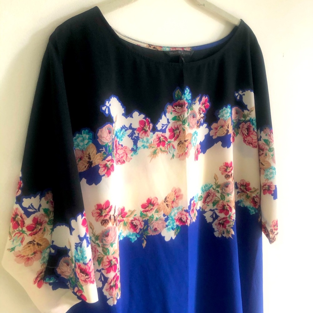 Tunic Dress Nordstrom xl floral blue